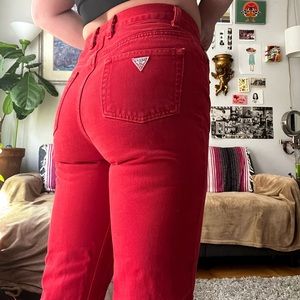 Vintage Red Guess Jeans 🍒